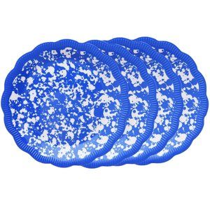 The Pioneer Woman Country Splatter Melamine Appetizer Plate, Blue, Set of 4